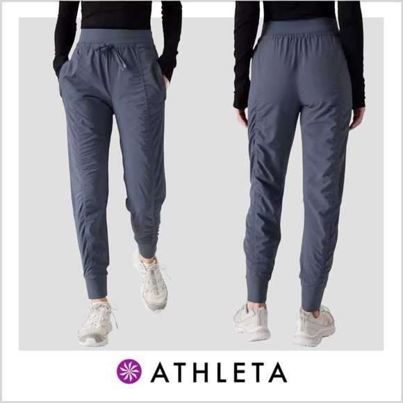 Athleta Pants - Athleta Women's Attitude Mid Rise Jogger Granite Blue Size 8